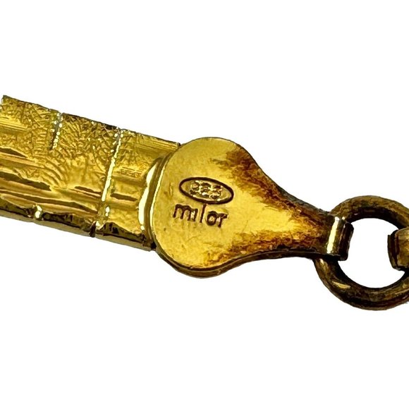 Technibond Fringe Collar Choker Necklace 14K Gold on Sterling Silver Made Italy - Picture 6 of 11